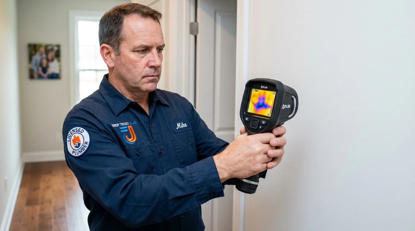 Thermal imaging leak detection by Johns Plumbing LLC in Anchor Point