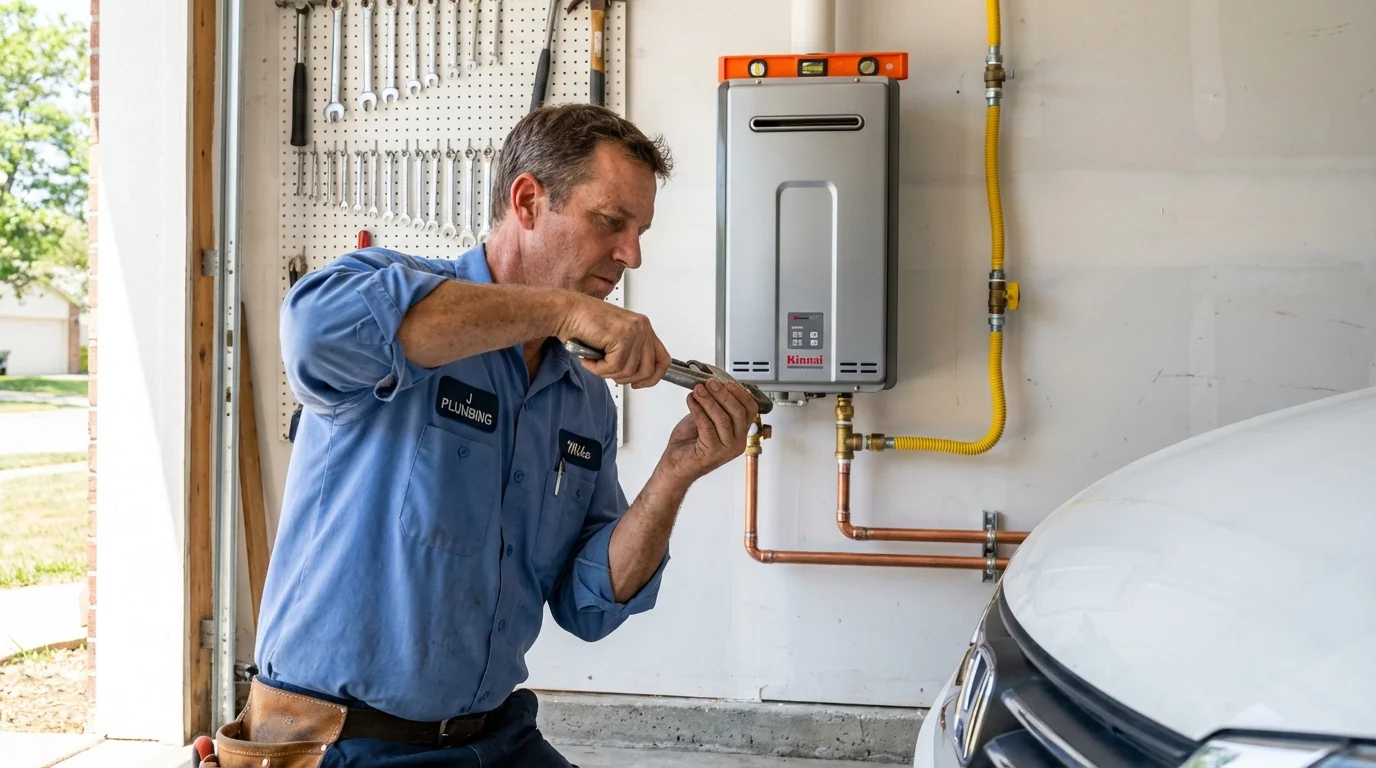 Tankless water heater installation by a Johns Plumbing LLC plumber in Anchor Point